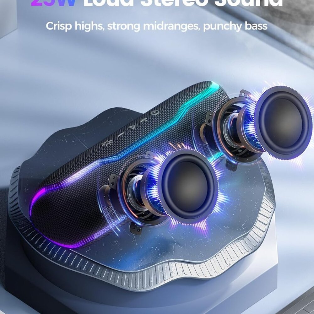 New ERKEI SEHN Beat Boom Portable Bluetooth Speaker IPX7 Waterproof Wireless